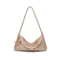 Gold Woven Hobo Shoulder Bag Handcrafted Chic Underarm Bag Casual Fashion Purse for Women - Champagne Gold