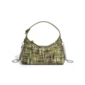 Schicke gewebte Umhängetasche für Damen, lässige Handtasche mit Griff und schönen Kettendetails. - Der Zauberer von Oz Grün