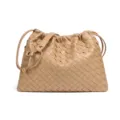 Gewebte Umhängetasche Khaki PU Leder Wolke Beutel Crossbody Handtasche Minimalistisch - Aprikose (B2019#)