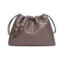 Minimalistische geflochtene Leder Umhängetasche, trendige Cloud Clutch Umhängetasche Damen. - Maulwurfsfarben (B2019#)