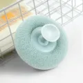 Green exfoliating suction bath sponge, dual-use massage bathing ball for body cleaning. - Cyan