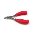 Λεπτομερής εικόνα πένσας επωνυχίων από ανοξείδωτο ατσάλι με κόκκινη λαβή για φροντίδα νυχιών - Κόκκινο