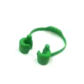 Green plastic thumb phone stand, lazy desktop mobile phone holder for video watching. - Green