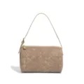 Gewebte Zylinder Schultertasche für Damen, stylische Kissen Handtasche Retro Look Alltag. - Gewebte Kissen Zylindertasche (Y2862) / Kieferntee