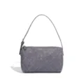 Geflochtene Leder Zylinder Umhängetasche, schicke matte Kissen Handtasche, Retro Boston Tasche. - Gewebte Kissen Zylindertasche (Y2862) / Warmgrau