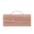 Rosa Strass Abendtasche mit Henkel und Totenkopf Verschluss, elegante funkelnde Tasche. - Rosa