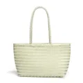 Elegante borsa shopper intrecciata in pelle da donna, grande capacità, borsa a spalla. - Stile Intrecciato (H2061#) / Verde alloro