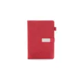 A5 cuaderno rojo de cuero PU diario con hebilla magnetica de metal y presilla para boligrafo - A5 / Rojo