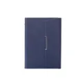 A5 Business Loose-leaf Notebook Dark Blue PU Leather Journal with Magnetic Clasp - Dark Blue