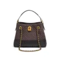 Geflochtene Wildleder Kettentasche, elegante Damen Schultertasche, modische Handtasche. - Stil Y2821 (Schokolade)