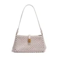 Elegante geflochtene Damen Schultertasche als Baguette Tasche mit edlem Metallverschluss. - Gebrochenes Weiß