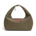 Waterdichte nylon schoudertas klassieke handtas minimalistische shopper tas voor dames. - Beuken/Bruin