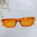 Gafas de sol ojo de gato transparentes naranjas, gafas de moda elegantes para mujer. - Naranja Transparente