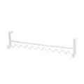 White metal bunk bed hanging rack over door hook storage organizer for dorm room. - Metallic Style / White