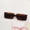 Gafas de sol cuadradas retro carey para mujeres y hombres, protección UV elegante y moderna. - Estampado de leopardo