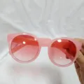 Rosa runde Sonnenbrille mit Farbverlauf, süße Retro Damen Brille für Mode und Alltagstrend. - Rund / 3258 53□23-141 / Rosa Rahmen Rosa Linse
