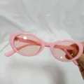 Gafas de sol ovales rosas para mujer, retro lindas y de moda con monturas delgadas. - Ovalado / Montura Rosa Lentes Rosas