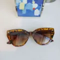Gafas de sol ojo de gato con estampado de leopardo chic, protección UV estilo vintage. - Estampado de leopardo