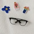 Lunettes de poupée en métal noir à double pont, accessoire photo idéal pour poupées. - Noir