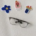 Lunettes décoratives à double pont en métal pour poupées 20cm et animaux, accessoire. - Argent
