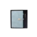 A5 business leather notebook set with pen in gift box variant, professional stationery gift. - Single Notebook / Light Blue