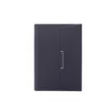 A5 business loose leaf notebook with magnetic flap and metal clasp, professional journal. - Black