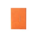 A5 Business Ringbuch Notizbuch mit orangefarbenem Lederumschlag und Magnetverschluss. - Orange