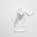 White silk satin drawstring pouch for jewelry, gift, and small cosmetic storage bags. - White