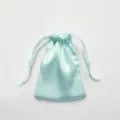 Lichtblauw Satijnen Koordzakje Kleine Sijden Cadeauzakje Verpakking Sieraden Opbergtas - Fris Groen