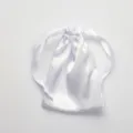 Witte satijnen tas met trekkoord voor sieraden zakje cadeau tasje voor bruiloft gunsten - Wit