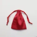 Rode satijn zijde trekkoord geschenkzakje voor sieraden en snoep verpakking opbergtas - Rood