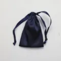 Donkerblauwe satijnen zijden koord zakje geschenk verpakking elegante opbergtas voor sieraden - Marineblauw