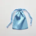 Lichtblauwe satin met trekkoord zakje voor sieraden cadeau verpakking opslag groothandel - Hemelsblauw
