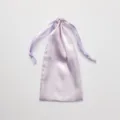 Elegant light purple satin drawstring pouch for jewelry gift and cosmetic storage packaging. - Light Purple