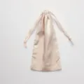 Pink satin drawstring pouch for jewelry, small gifts and cosmetics storage bag, smooth fabric. - Flesh Pink