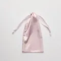 Pink silk drawstring pouch, soft satin storage bag for jewelry and gifts variant. - Taro Purple
