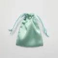 Mintgroene satijnen koordzak voor sieraden geschenkverpakking en dagelijkse opbergorganisatie. - Elegant Groen