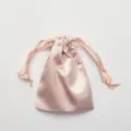 Roze satijnen trekkoord tasje zijden sieraden geschenkverpakking kleine opbergtas variant - Goud Roze