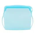 Reusable silicone food storage bag, leakproof zip pouch for kitchen meal prep and fridge. - 1000ML / Blue