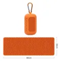 Asciugamano sportivo in silicone arancione con astuccio, telo rinfrescante mesh 80x30cm. - 30x80cm / Arancione
