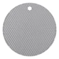 Round silicone trivet mat for hot pots, non-slip honeycomb heat insulation kitchen pad. - Light Gray