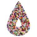 Colorful bead teardrop stress relief toy variant, vibrant multi-color stress ball design. - Teardrop