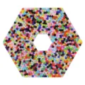 Hexagonal colorful bead decompression toy variant, silicone sensory fidget item for stress relief. - Hexagon