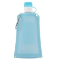 Portable collapsible silicone water bottle in light blue, ideal for outdoor sports and travel. - 550ml / Crystal Blue