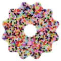 Colorful silicone sensory stress relief bead toy for kids and adults focusing anxiety. - Wavy Edge Shape