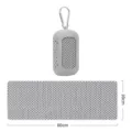 Asciugamano sportivo rinfrescante in silicone con custodia portatile e moschettone fitness. - Grigio