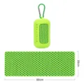 Asciugamano di raffreddamento sportivo in silicone con custodia, 80x30cm fitness palestra. - Verde erba