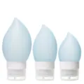 Silicone travel bottles set portable leakproof squeeze sub bottles for lotion shampoo cream - 60ML / Light Blue