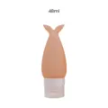 Silicone travel sub-bottle in peach color with 48ml capacity, portable squeeze bottle. - 40ml Orange