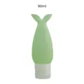 Bouteille de voyage en silicone 90ml vert forme queue de sirene distributeur gel douche. - 90 ml vert clair